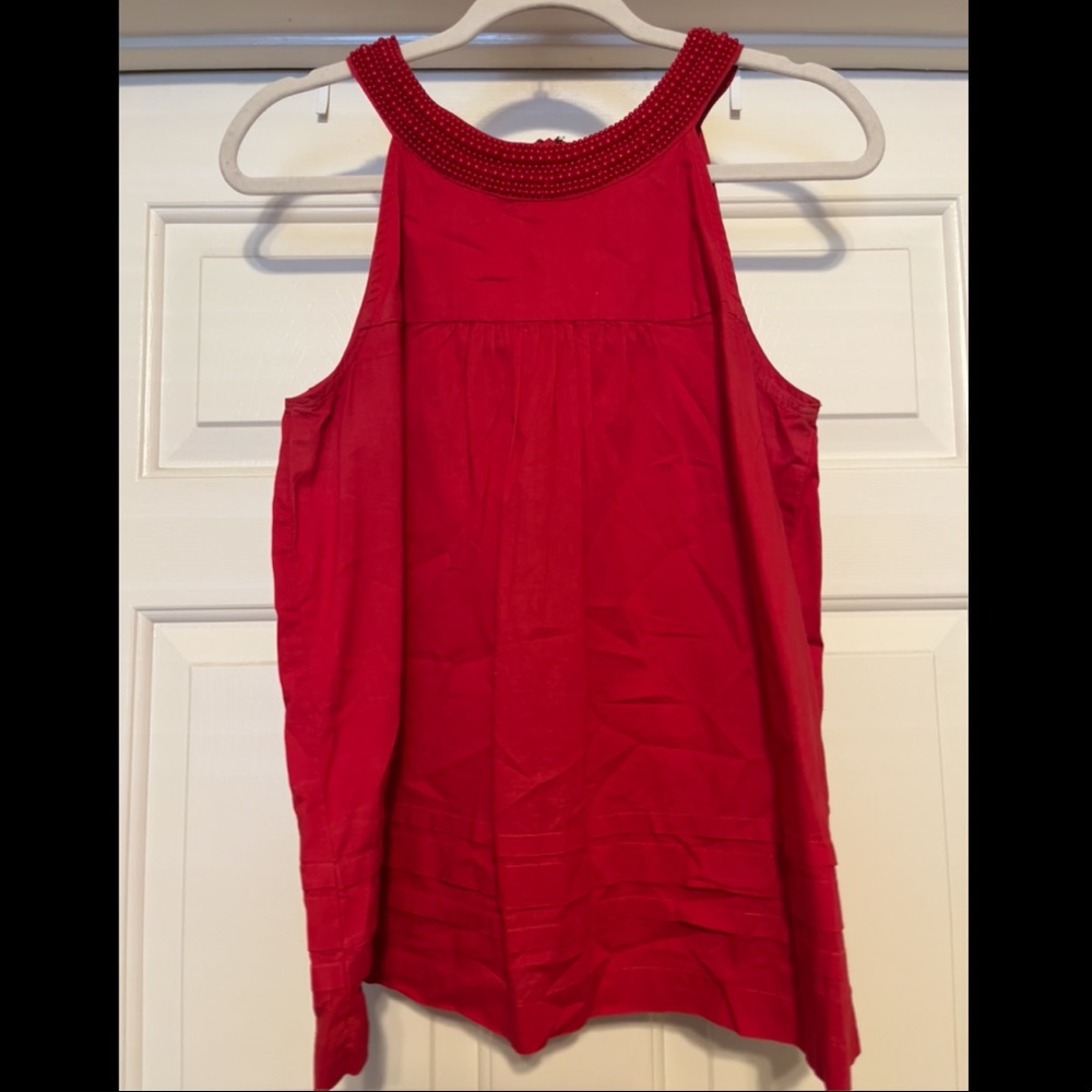 Michael Kors Red Sleeveless Blouse